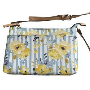 Floral Crossbody Bag - Yellow and Blue
